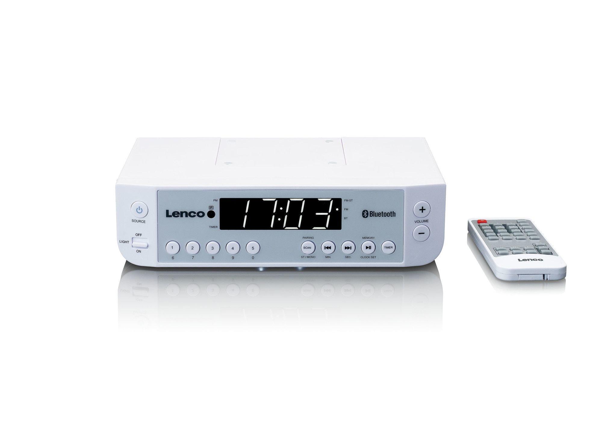 Lenco  Lenco KCR-100 Uhr Digital Weiß 