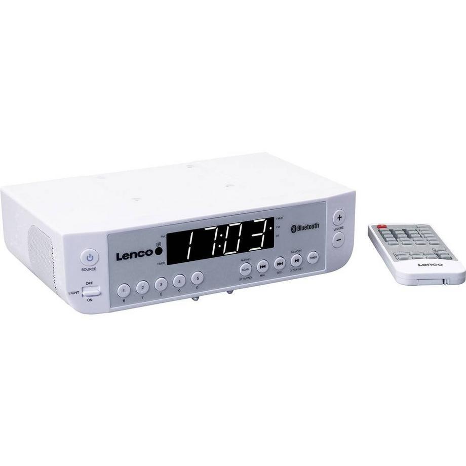 Lenco  Lenco KCR-100 Uhr Digital Weiß 