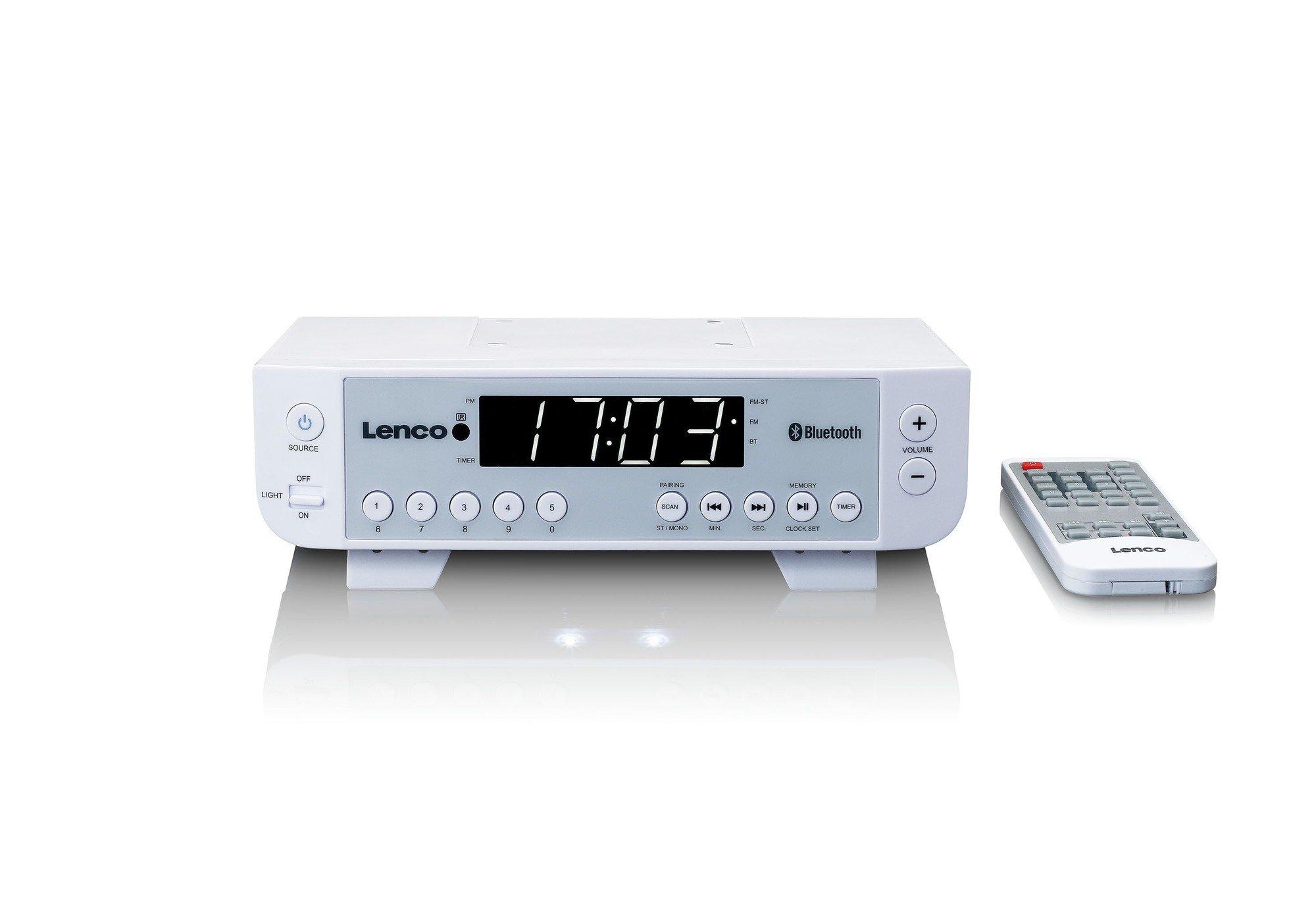 Lenco  Lenco KCR-100 Uhr Digital Weiß 