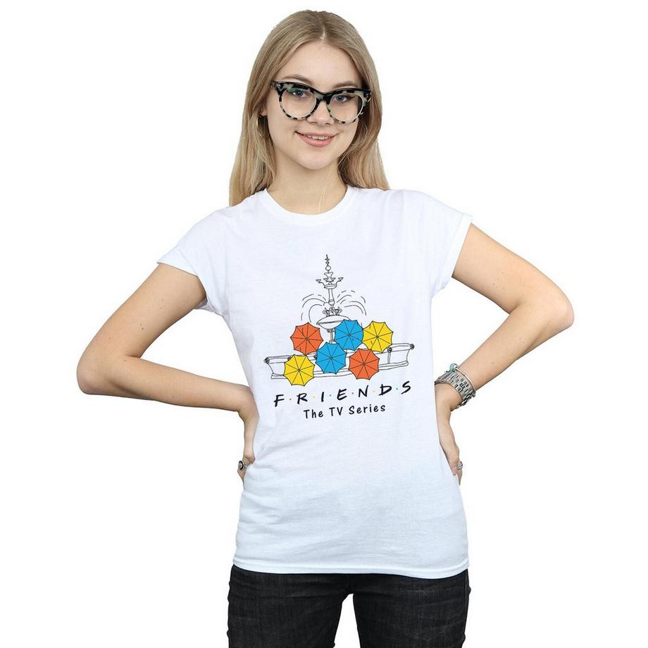 Friends The TV Series Fountain Umbrellas T-Shirt  