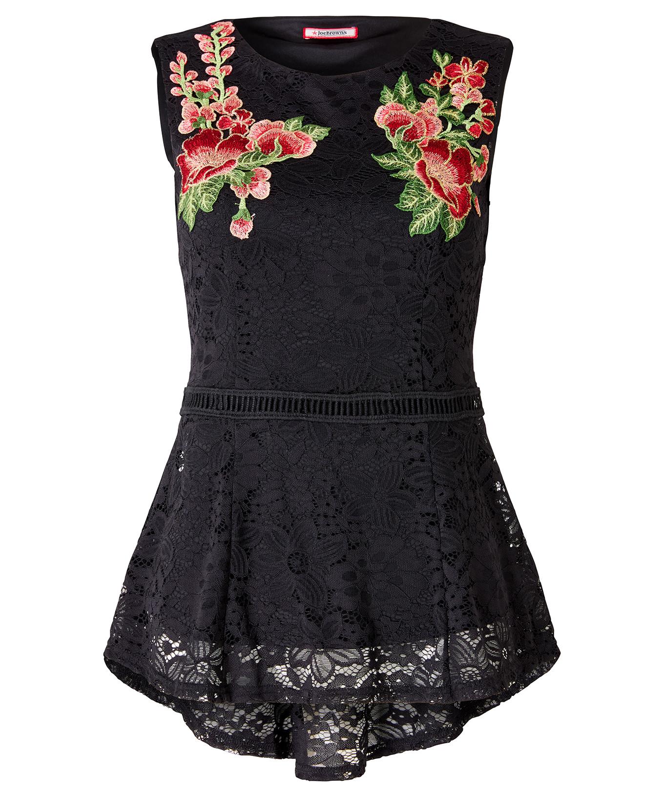 Joe Browns Top senza maniche in pizzo con ricamo  