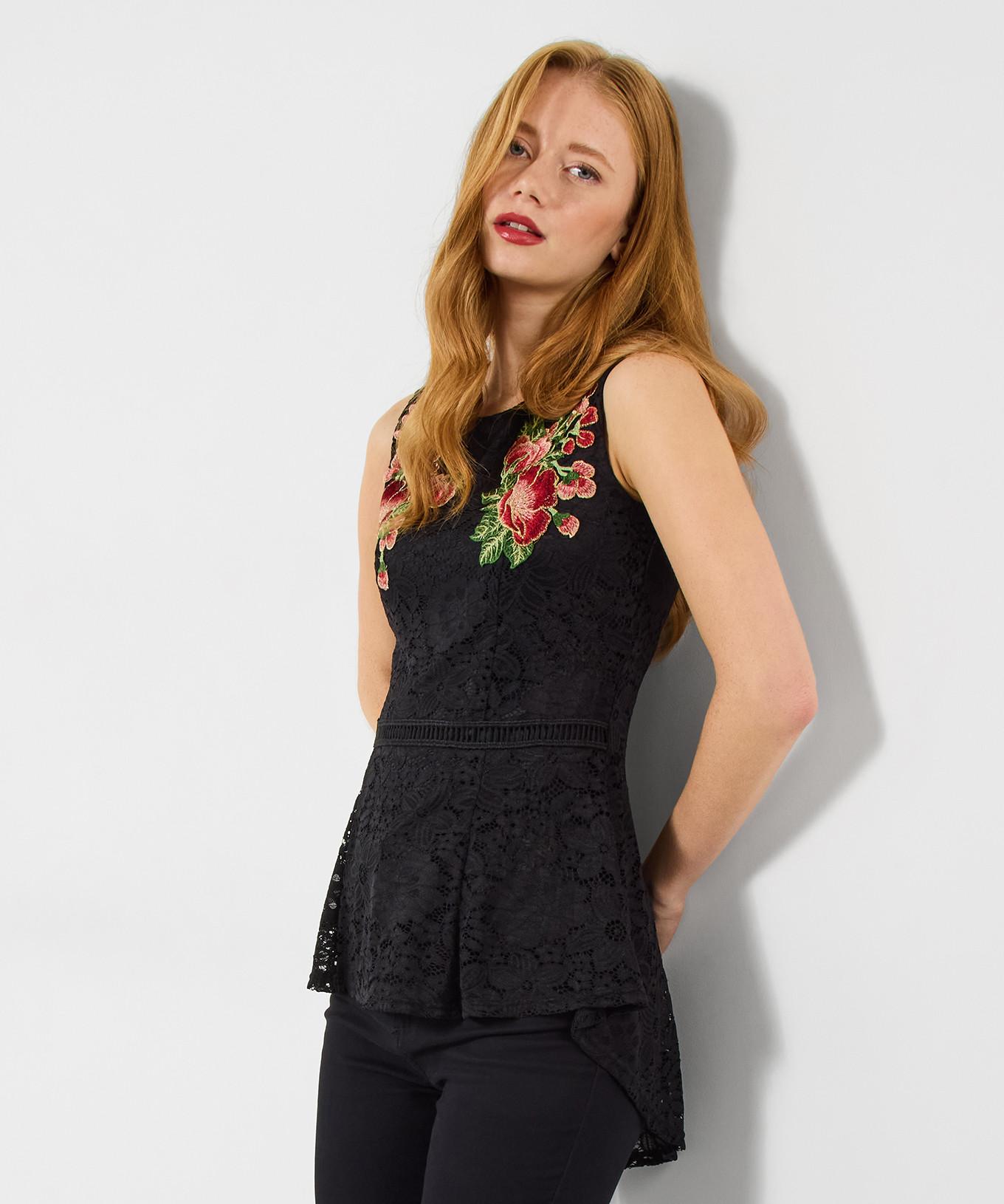 Joe Browns Top senza maniche in pizzo con ricamo  