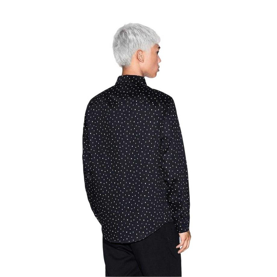Armani Exchange  Camicia A Pois Manica Lunga 