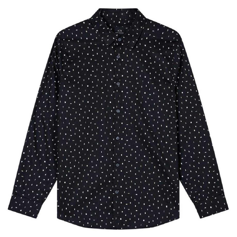 Camicia A Pois Manica Lunga