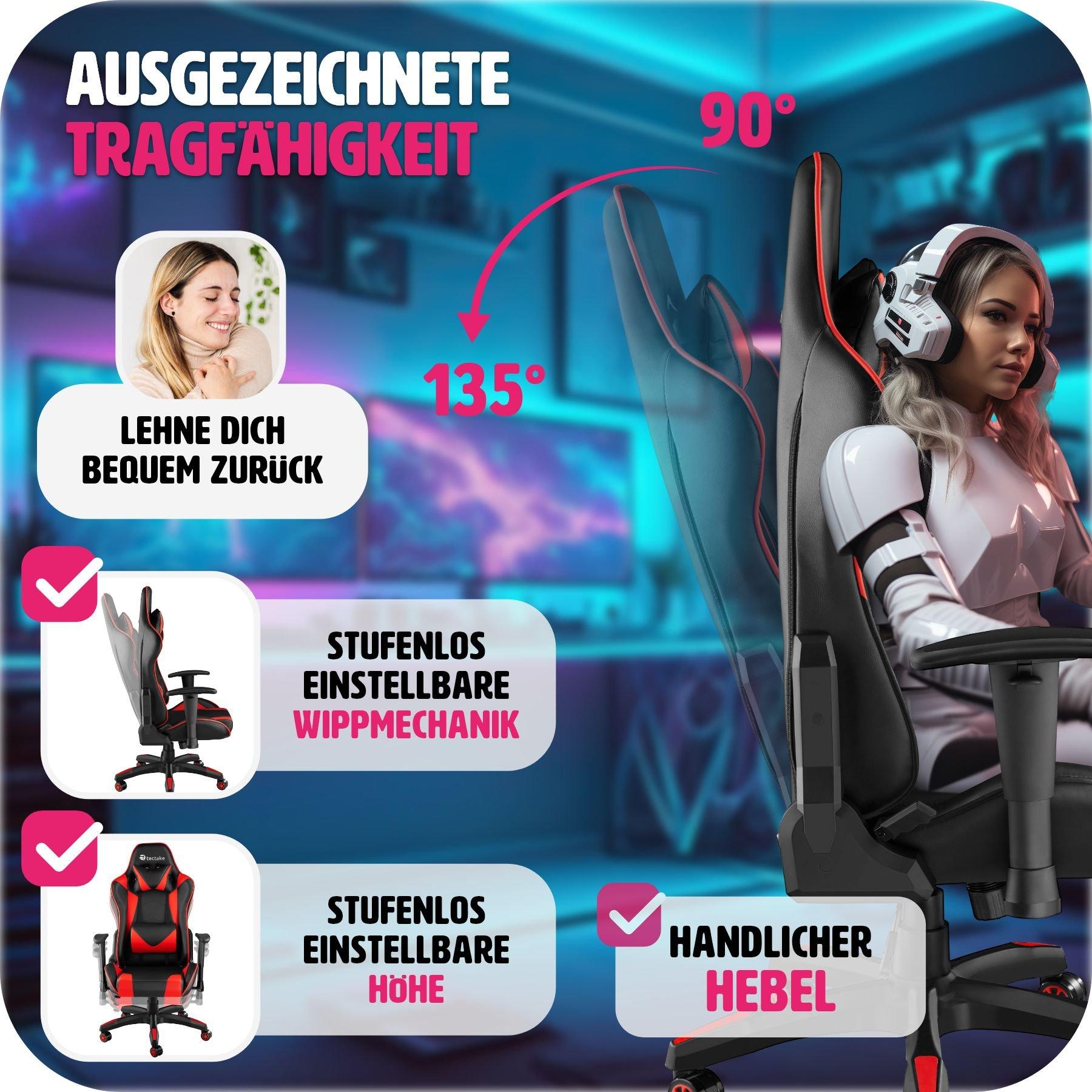 Tectake Premium Racing Bürostuhl Twink  