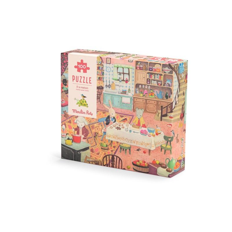 Moulin Roty  Puzzle Zu Hause (100 St.), La Grande Famille 