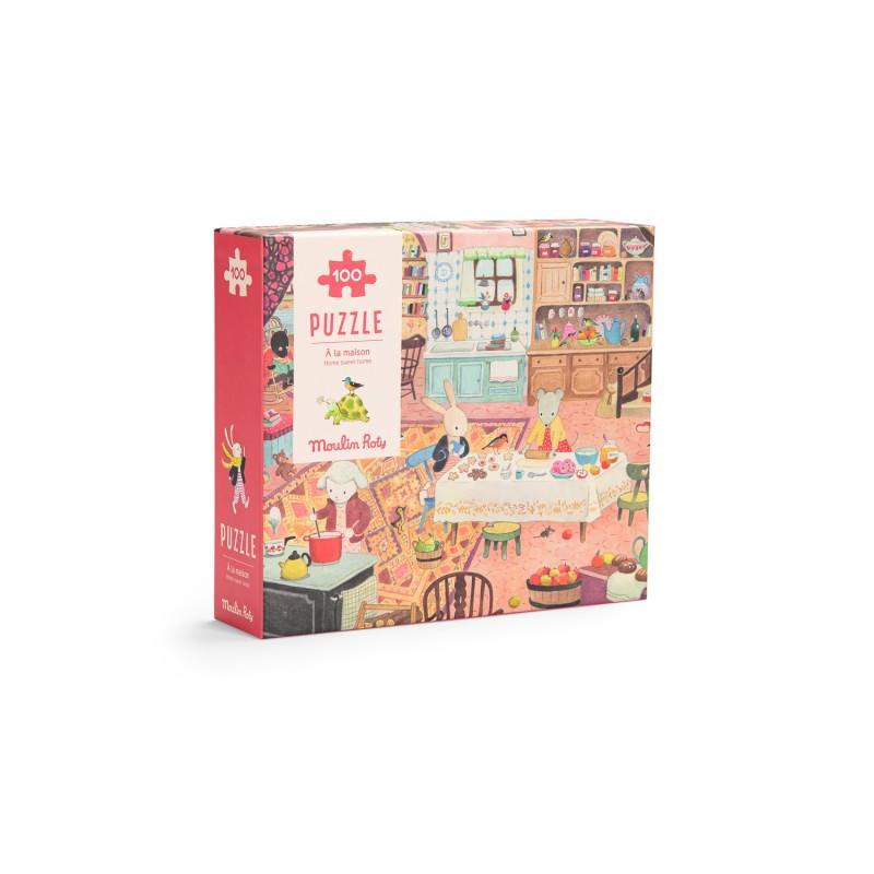 Moulin Roty  Puzzle Zu Hause (100 St.), La Grande Famille 