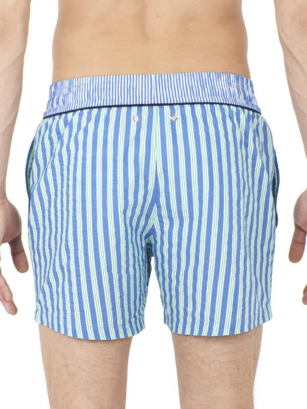 HOM Beach Boxer Gestreifte Badehose  