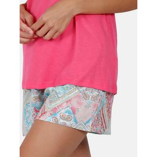 Admas  Pyjama-Shorts Tanktop Colored Diamonds rosa 