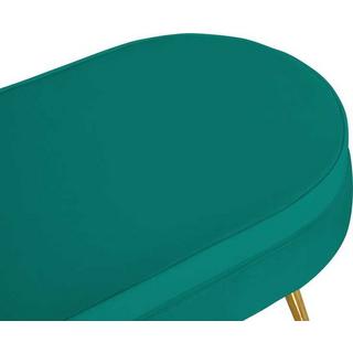 mutoni Pouf ovale velours vert  