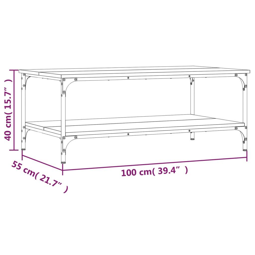 VidaXL Table basse bois d'ingénierie  