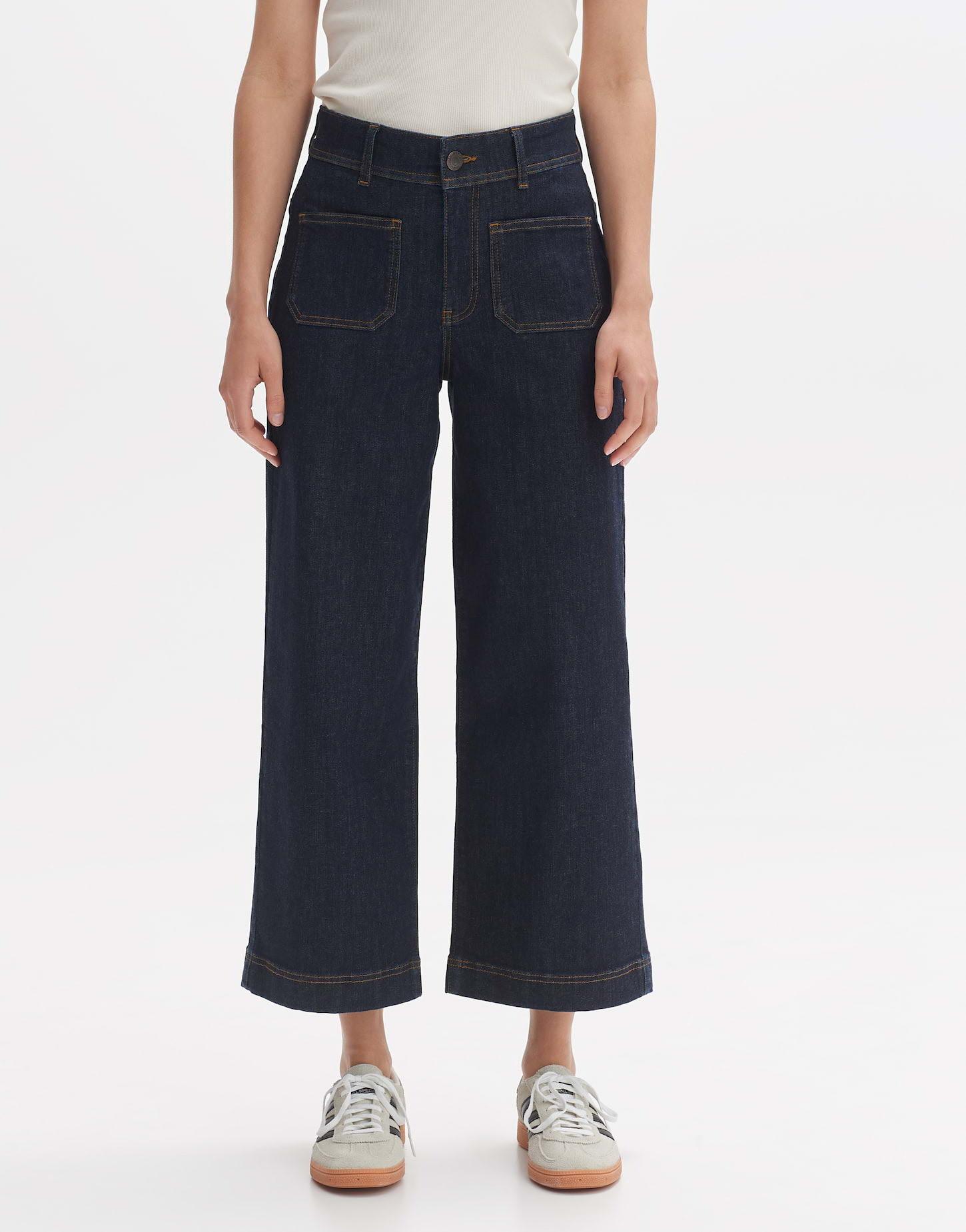 OPUS  Wide Cropped Jeans Macona blue 