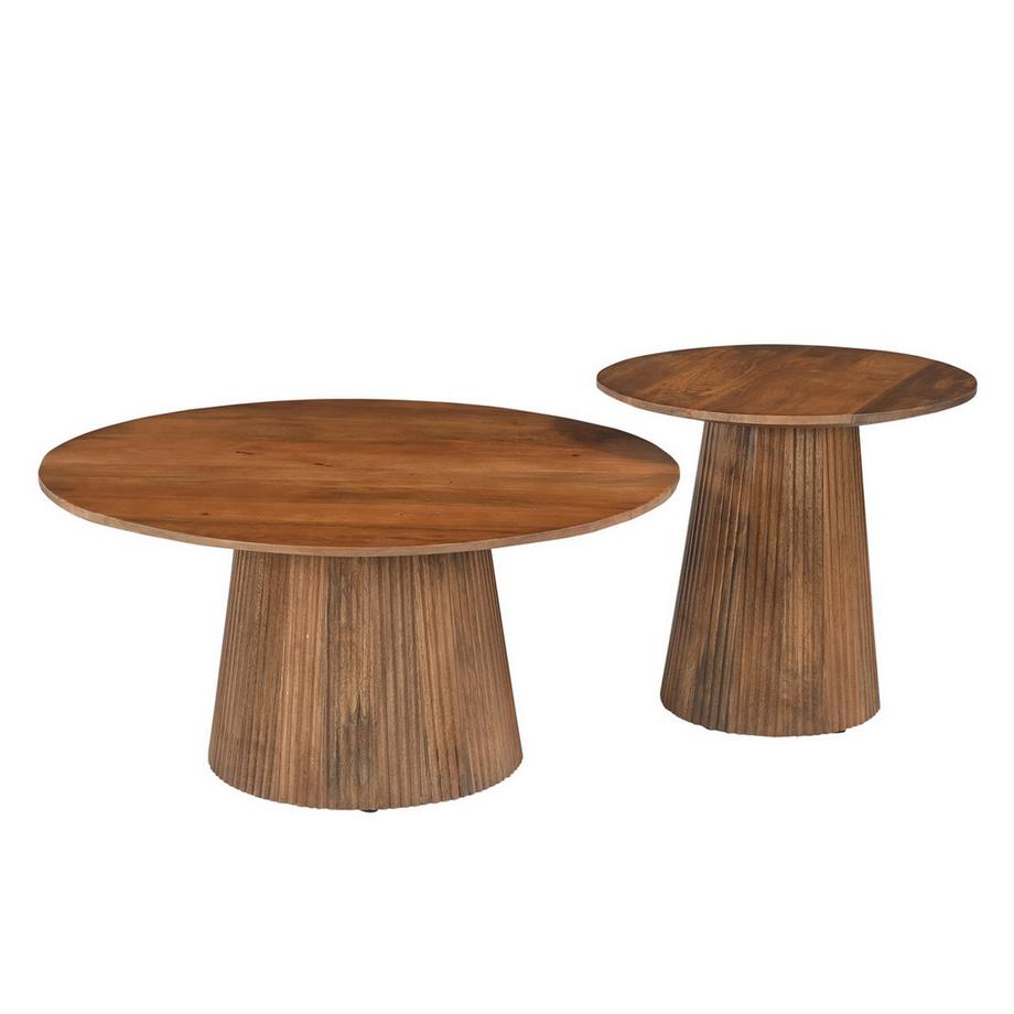 mutoni Couchtisch Luminia natur 80x80  