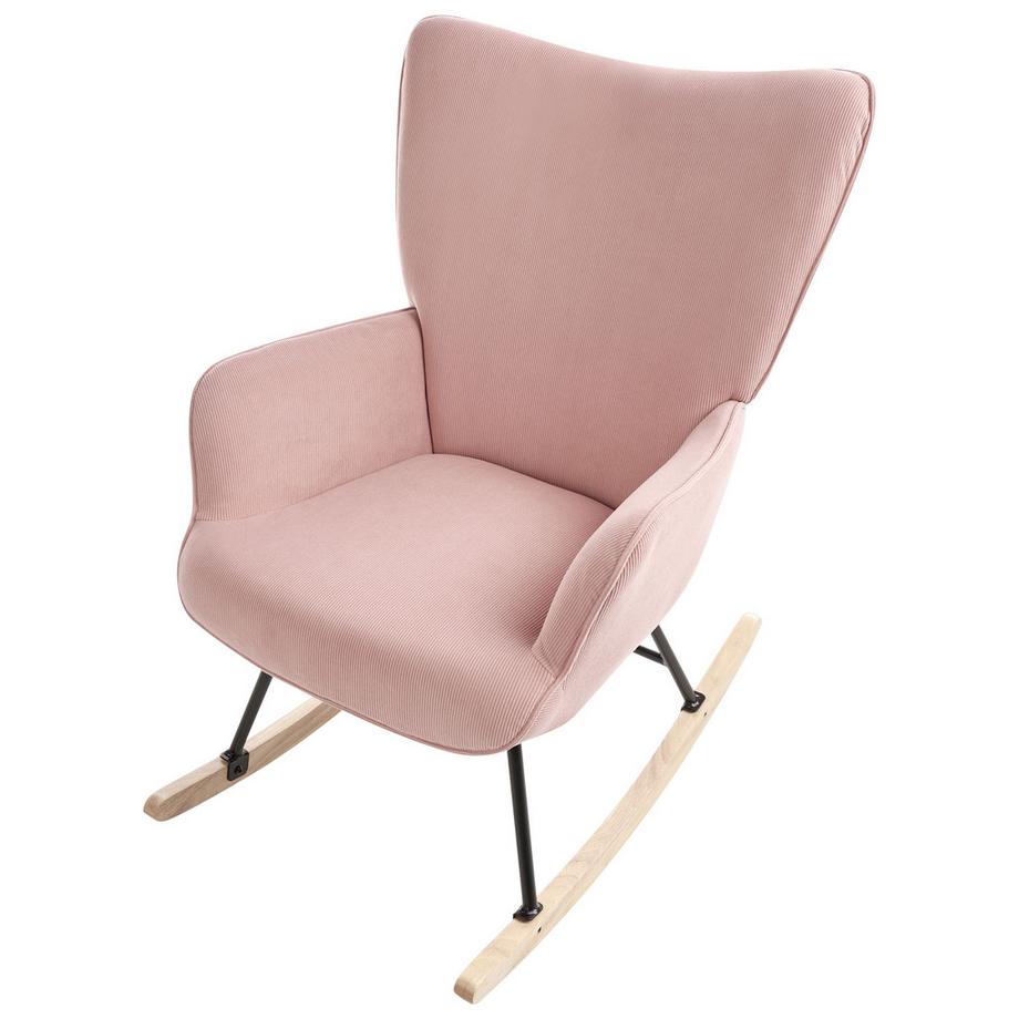 Beliani Poltrona a dondolo en Velluto a coste Retrò ARSET  