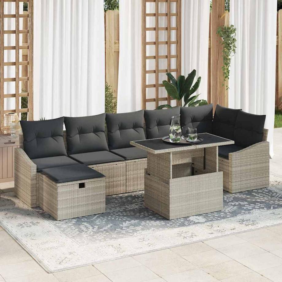 VidaXL Ensemble de meubles d'extérieur poly rattan  