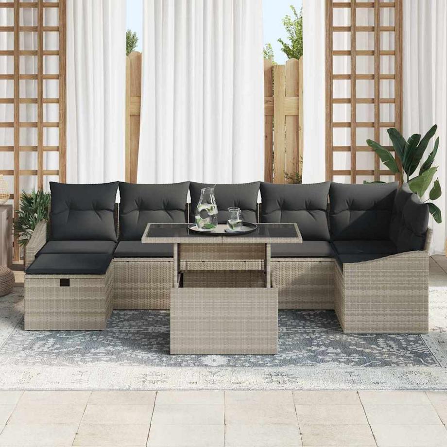 VidaXL Ensemble de meubles d'extérieur poly rattan  