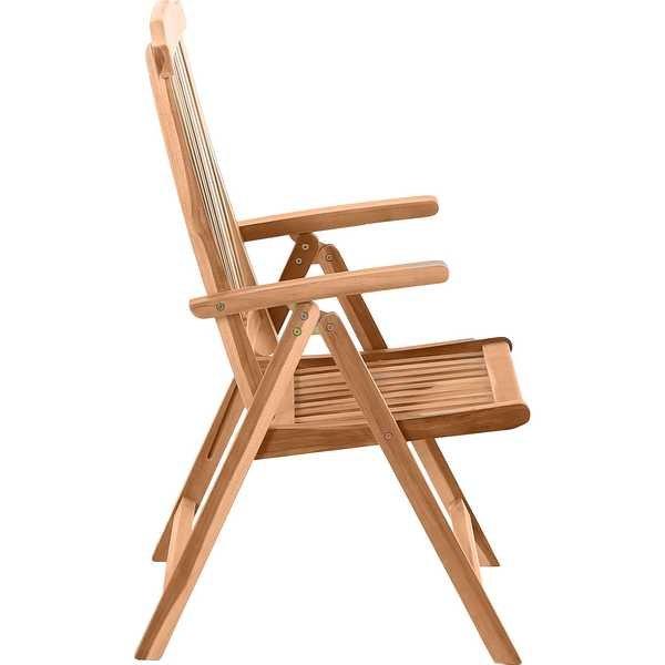 mutoni Chaise de jardin pliante en teck  