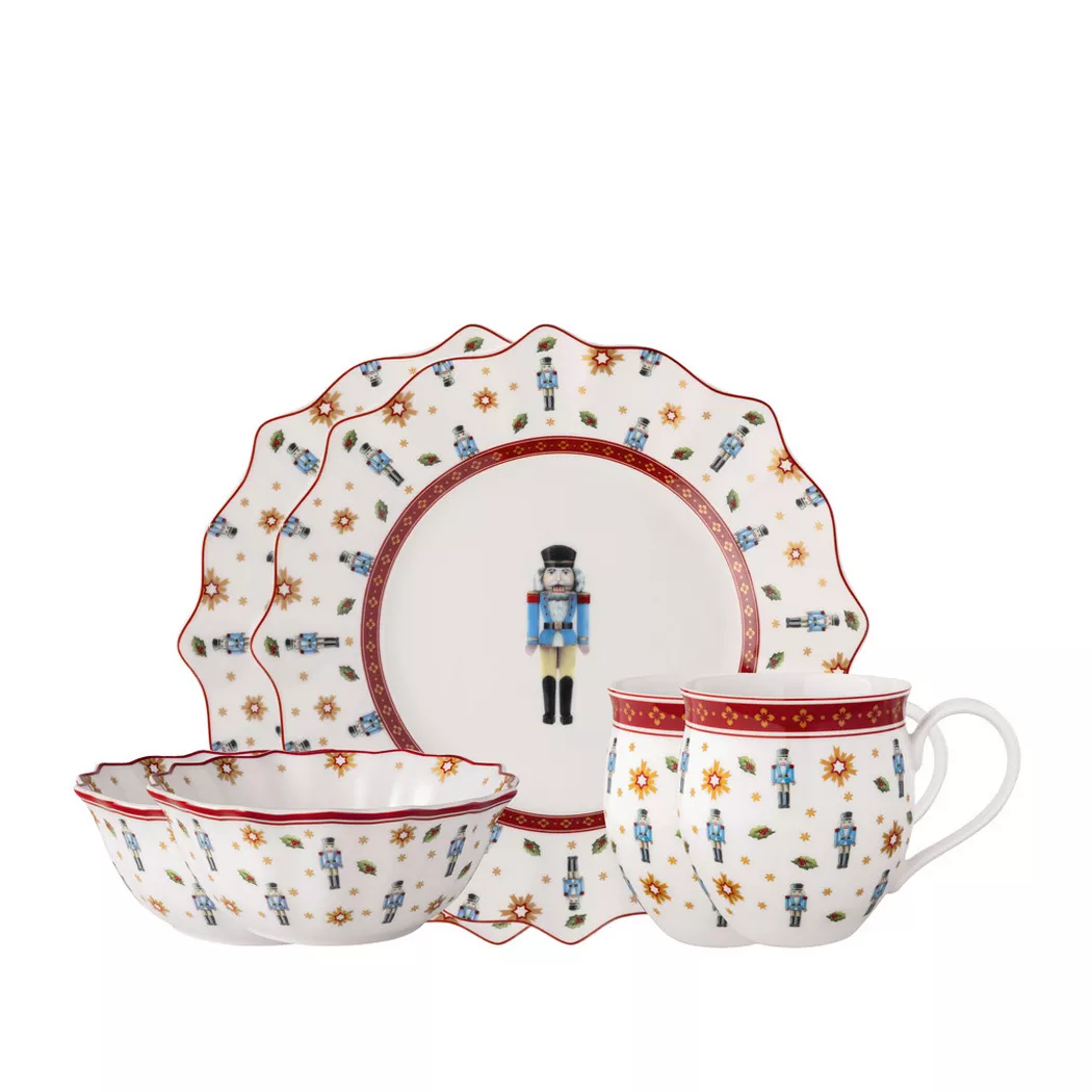 Toys Delight Nussknacker Geschirrset für 2 Personen, 6-teilig