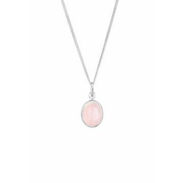 Collier Pendentif Solitaire Élégant Avec Quartz Rose