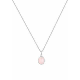 Elli  Collier Pendentif Solitaire Élégant Avec Quartz Rose 
