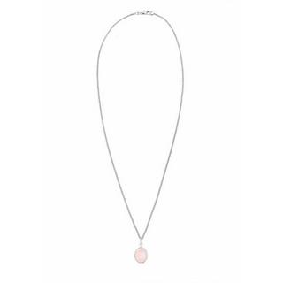 Elli  Collier Pendentif Solitaire Élégant Avec Quartz Rose 