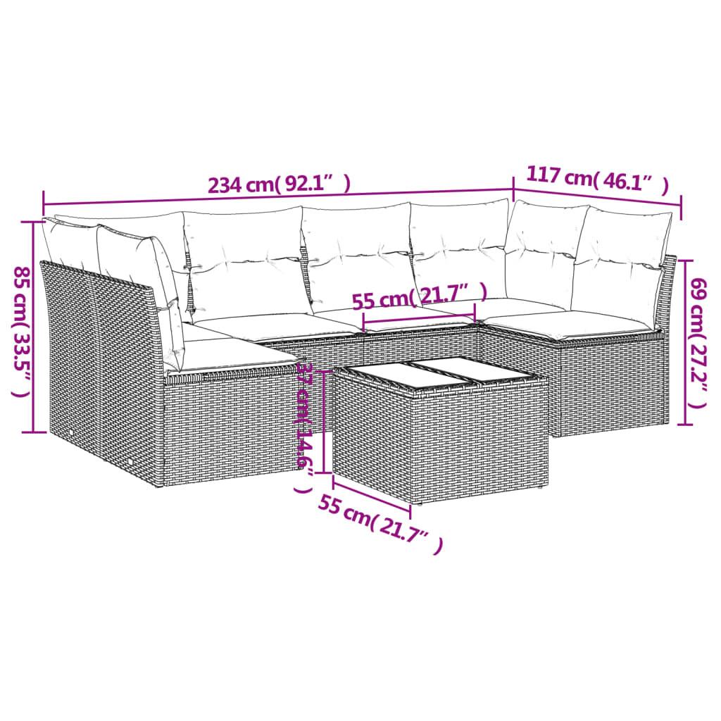 VidaXL Garten sofagarnitur poly-rattan  