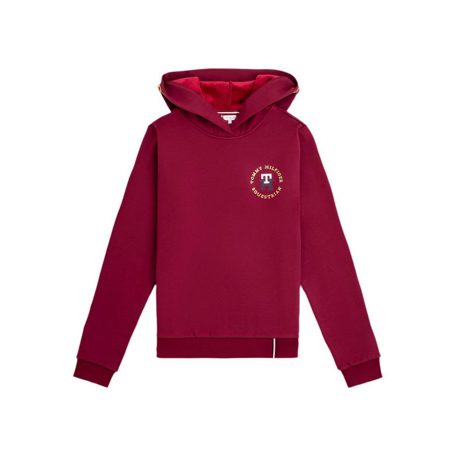 TOMMY HILFIGER  COLORADO LOGO HOODIE ROUGE 