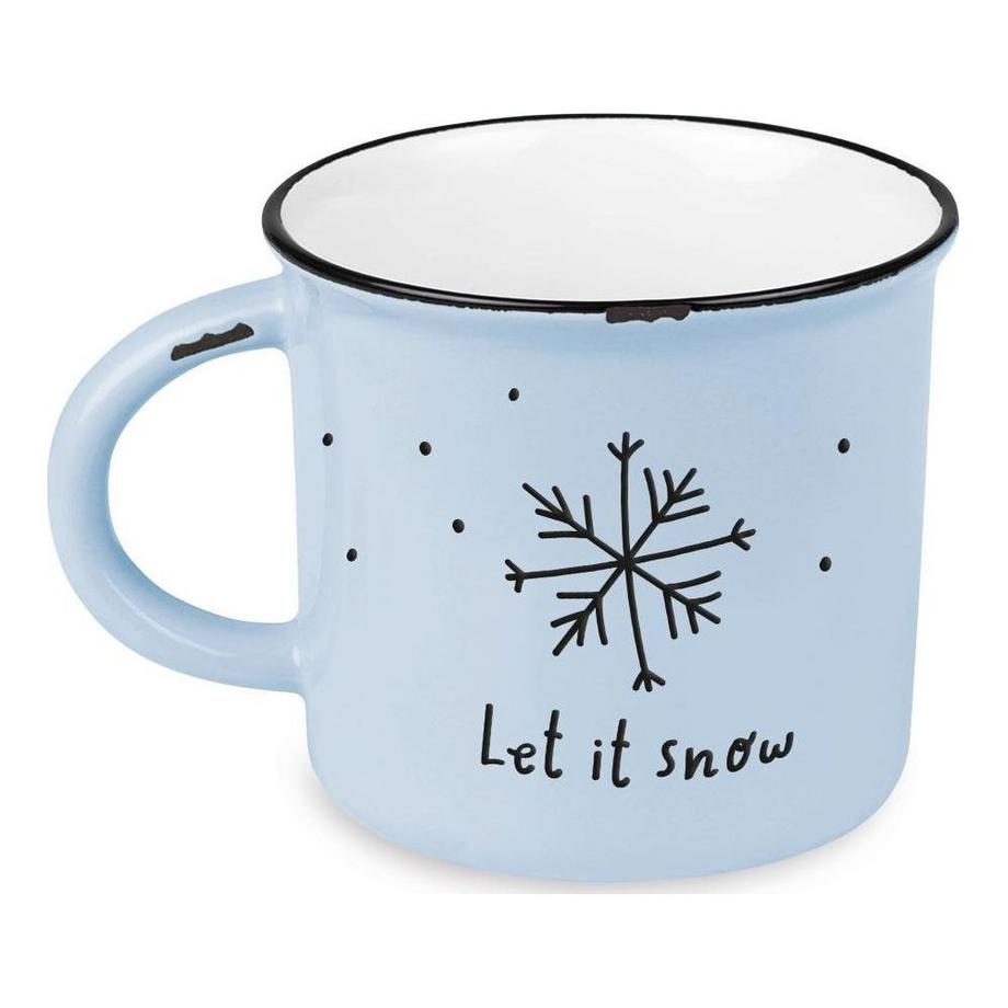 Grafik Werkstatt Vintage Becher Weihnachten, Let it snow  