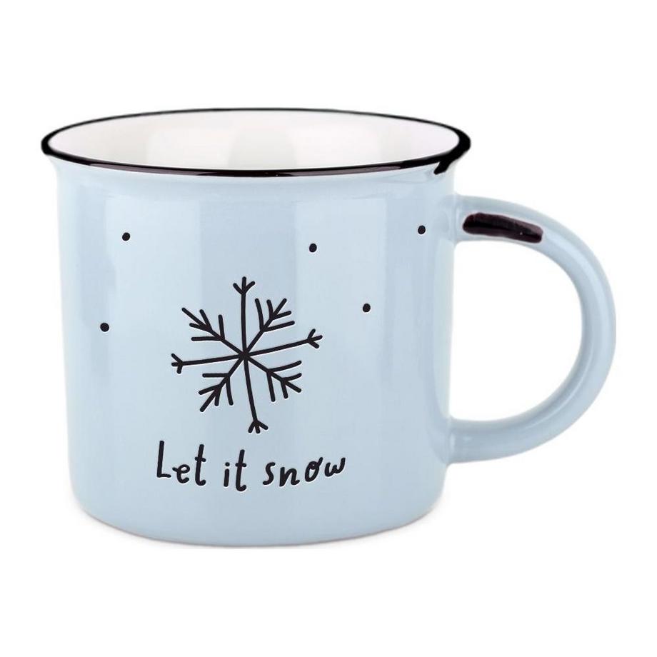 Atelier graphique Tasse vintage Noël, Laissez tomber la neige