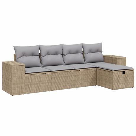 VidaXL set divano da giardino Polirattan  