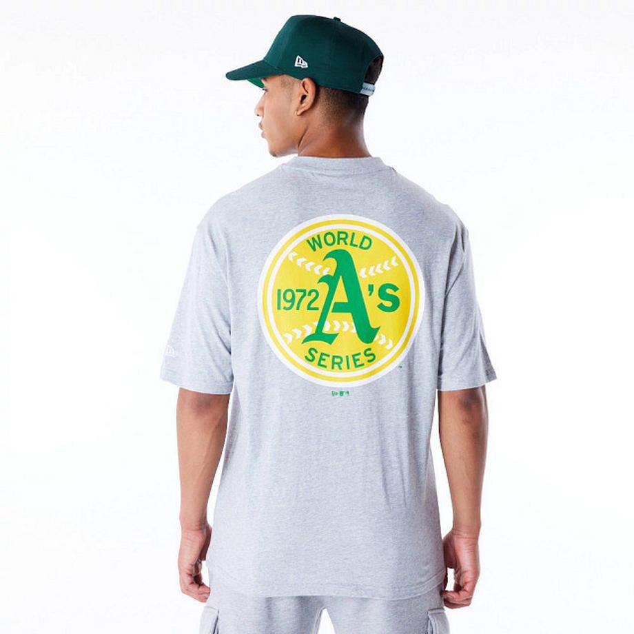 NEW ERA  oversized t-shirt oakand athetics mb word series 