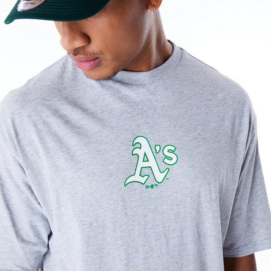 NEW ERA  oversized t-shirt oakand athetics mb word series 