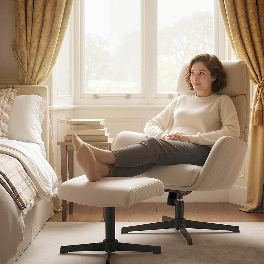 HOMCOM Relaxsessel mit Hocker  