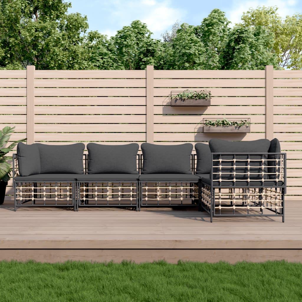 VidaXL set mobili da giardino Polirattan  