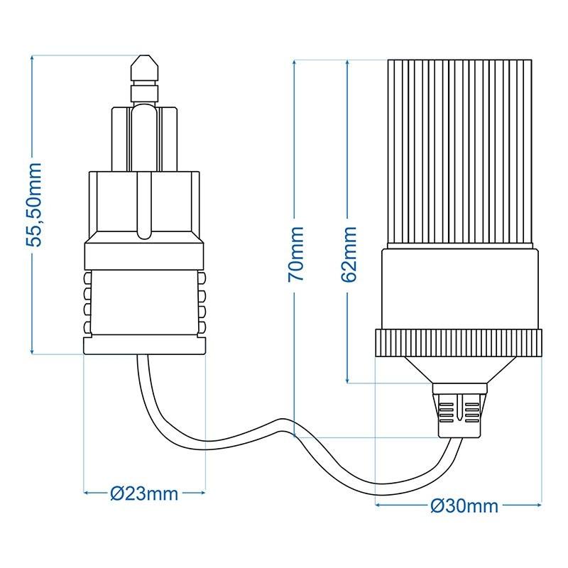 Pricenet  Adapterkabel von DIN-Stecker auf Zigarettenanzünderbuchse im Blister 