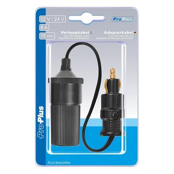 Adapterkabel von DIN-Stecker auf Zigarettenanzünderbuchse im Blister