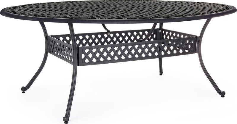 mutoni Table de jardin ovale Ivrea 200x152 anthracite  