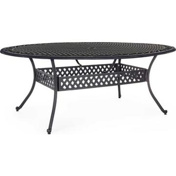 Table de jardin ovale Ivrea 200x152 anthracite