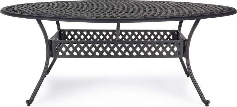 mutoni Table de jardin ovale Ivrea 200x152 anthracite  