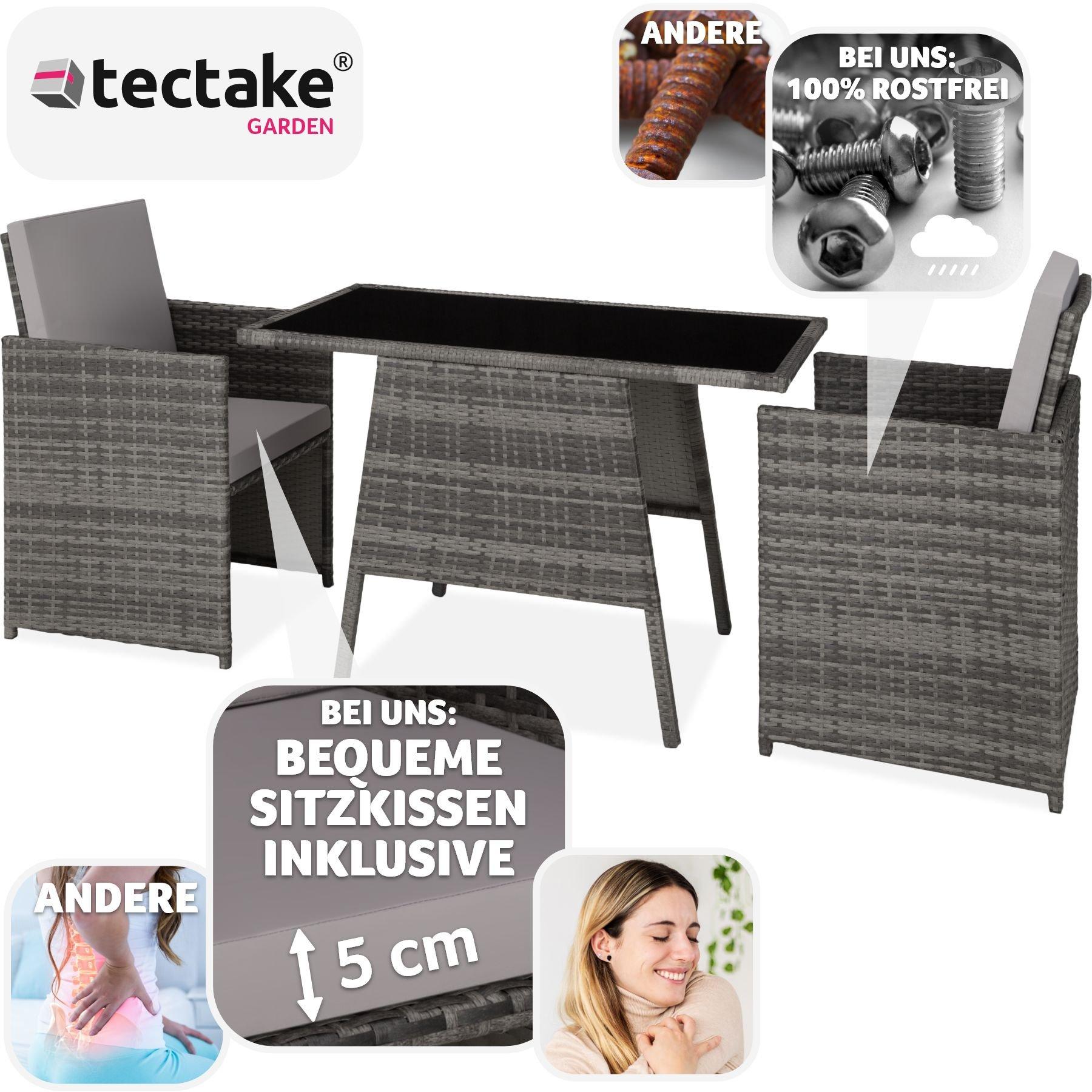 Tectake Salottino in rattan Losanna 2 + 1  