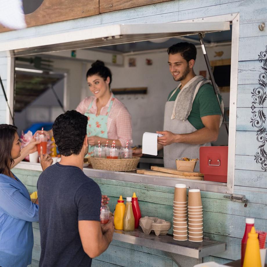 B2X  Tiroir-caisse rouge avec serrure à combinaison 