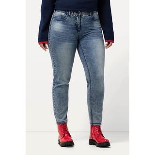 Ulla Popken  Jean Sarah taille haute. Jambe slim à bords francs 