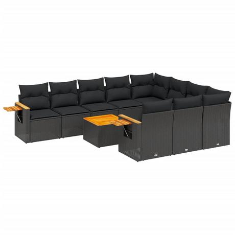 VidaXL set divano da giardino Polirattan  