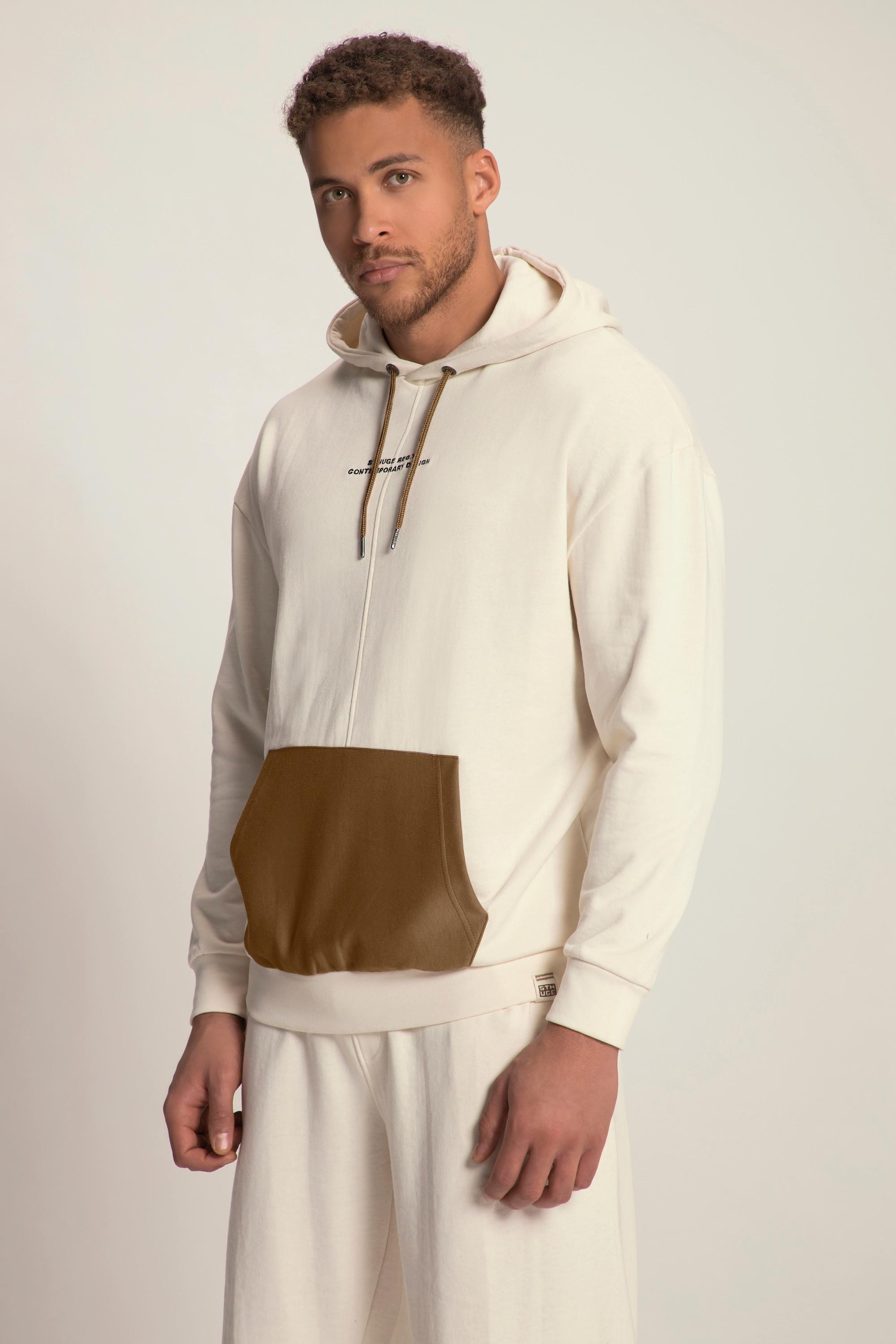 Sthuge  Sweat-shirt à capuche oversized, avec poche kangourou - jusqu'au 8 XL 