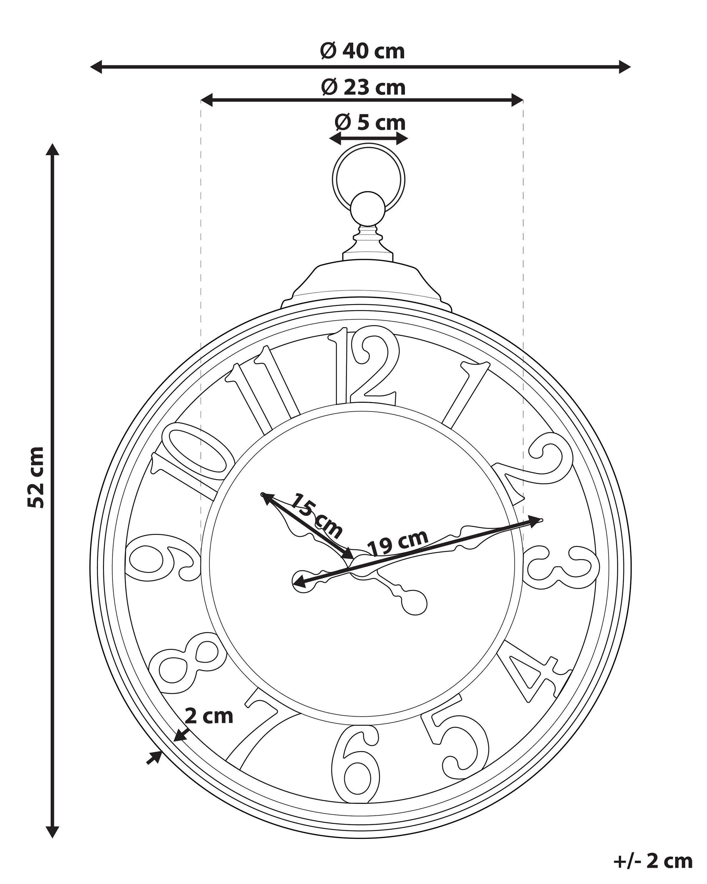 Beliani Horloge murale en Matière synthétique Traditionnel ALCOBA  