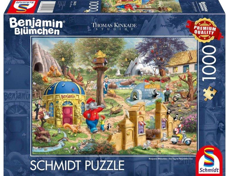 Schmidt  Puzzle Benjamin Blümchen - Ein Tag im Neustädter Zoo (1000Teile) 