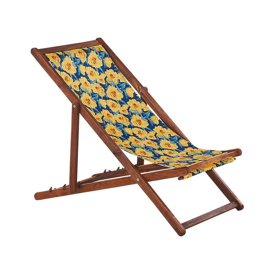 Beliani Set di 2 sedie a sdraio pieghevoli en Tessuto Moderno ANZIO  