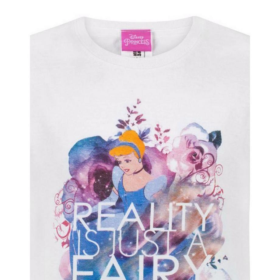 Cinderella  Reality Is Just A Fairy Tale Maglietta Maniche Corte Ragazze 