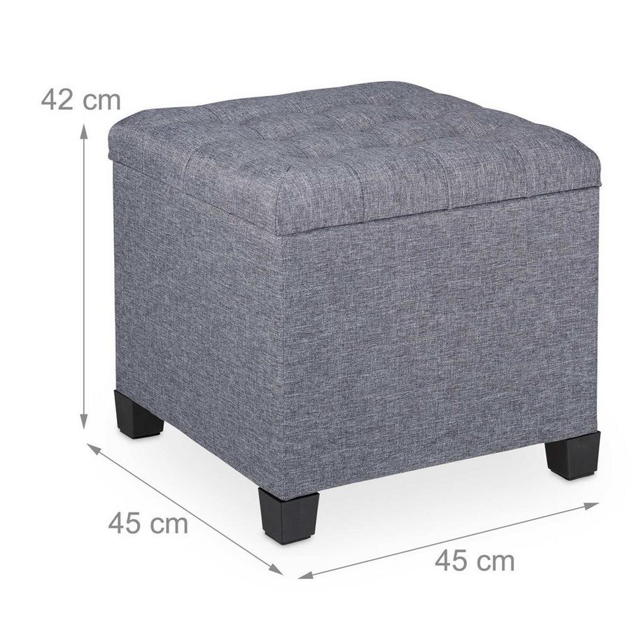 B2X Hocker mit Polsterung in Grau  