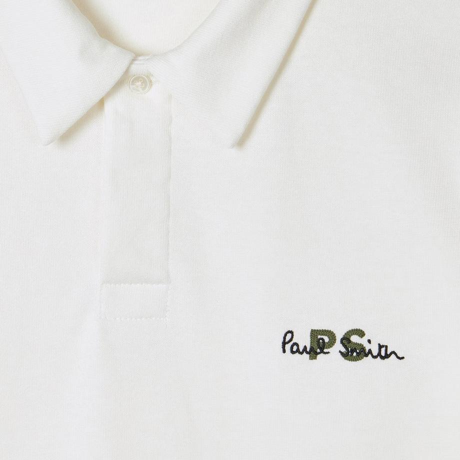PAUL SMITH Maglietta Polo Manica Lunga con Logo Ricamato  
